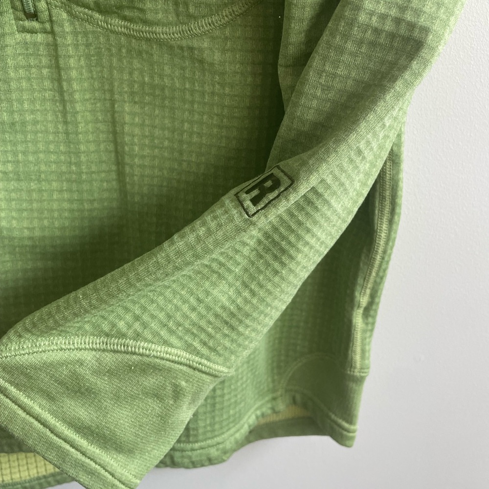 Patagonia Men’s R1 Pullover Half Zip Lime Green Grid Fleece Lined Jacket - Picture 4 of 8